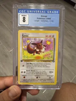 Pokemon Eevee 1st Edition 1999 Jungle CGC NM/Mint Grade 8 - Image 2