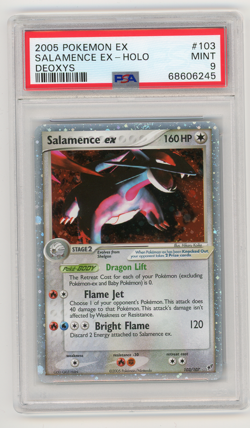 Pokemon Salamence EX 103 Holo Ultra Rare EX Deoxys PSA 9 - Image 1