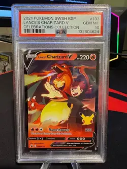 2021 Pokemon Lance's Charizard V Sword & Shield Promo SWSH133 PSA 10 - Image 1