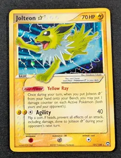 Pokemon Card Holo Jolteon Gold Star 101/108 DAMAGED ex Power Keepers - Image 1