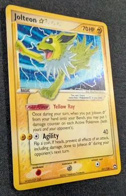 Pokemon Card Holo Jolteon Gold Star 101/108 DAMAGED ex Power Keepers - Image 2