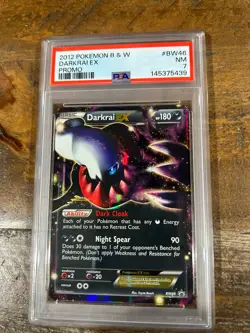 POKEMON 2012 Black White Promo DARKRAI EX #BW46 PSA 7 RARE - Image 1