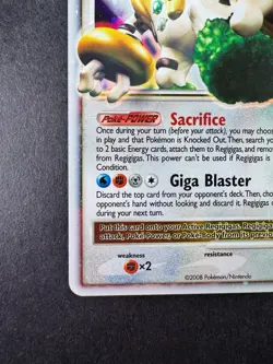 2008 POKEMON REGIGIGAS LV.X DIAMOND & PEARL STORMFRONT HOLO 100/100 - Image 4