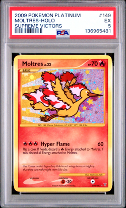 SWIRL PSA 5 2009 Pokemon Platinum Supreme Victors Moltres 149/147 Holo Foil Rare - Image 1