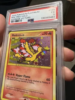 SWIRL PSA 5 2009 Pokemon Platinum Supreme Victors Moltres 149/147 Holo Foil Rare - Image 3