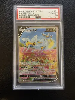 Pokemon Beedrill V 161/189 Astral Radiance Full Art Ultra Rare Holo PSA 10 - Image 1
