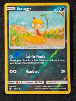 Scraggy 50/73 - Shining Legends Reverse Holo LP Pokemon TCG - Image 1