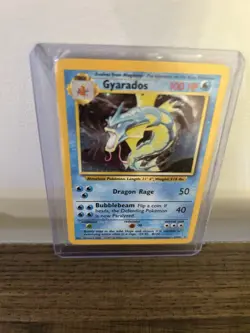Pokemon TCG Gyarados Base Set Holo Rare 6/102 100 HP Stage 1 Wizards Dragon Rage - Image 1