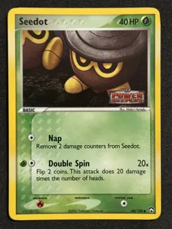 Pokemon TCG Seedot 60/108 Power Keepers Reverse Holo Foil Stamp NM - Image 1