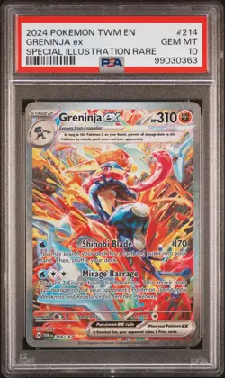 Pokemon Twilight Masquerade Greninja EX 214/167 Special Illustration Rare PSA 10 - Image 3