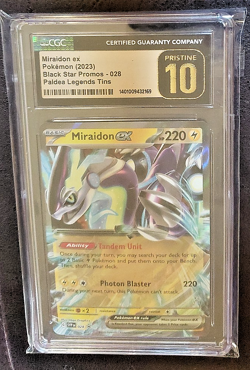 2023 POKEMON Miraidon ex Black Star Promos - 028. CGC PRISTINE GOLD 10 - Image 1