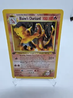 Blaine's Charizard 1st Edition Holo 2/132 Gym Challenge Pokemon TCG 2000 - Image 1