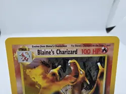 Blaine's Charizard 1st Edition Holo 2/132 Gym Challenge Pokemon TCG 2000 - Image 2