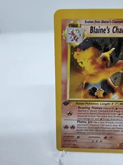 Blaine's Charizard 1st Edition Holo 2/132 Gym Challenge Pokemon TCG 2000 - Image 3