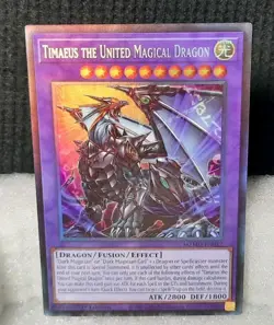 Yu-Gi-Oh! Timaeus the United Magical Dragon *COLLECTOR'S RARE* MZMU-EN012 NM/M - Image 1