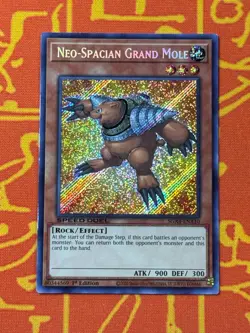 YUGIOH NEO-SPACIAN GRAND MOLE SECRET RARE LIGHT PLAY SGX4-ENA10 - Image 1