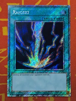 YUGIOH RAIGEKI PLATINUM SECRET RARE NEAR MINT RA03-EN083 - Image 1