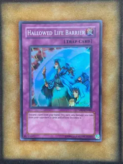 Yugioh Hallowed Life Barrier DR3-EN060 Super Rare NM - Image 1