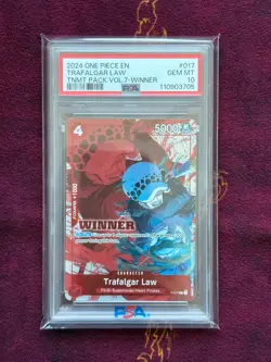 Trafalgar Law Tournament Pack Vol.7 Winner P-017 PSA 10 One Piece TCG - Image 1