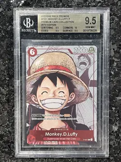 Monkey.D.Luffy (Alternate Art) P-001 One Piece Promotion Cards Foil BGS 9.5 - Image 1