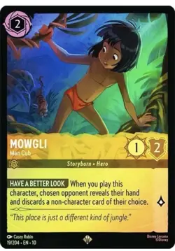 Mowgli Man Cub 19/204 Whispers in the Well Super Rare Cold Foil Disney Lorcana - Image 1