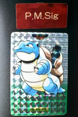 Blastoise File No. 009 Bandai Carddass Vending Green 1996 Prism Pokemon Card - Image 1