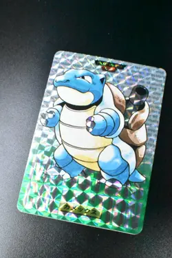 Blastoise File No. 009 Bandai Carddass Vending Green 1996 Prism Pokemon Card - Image 3