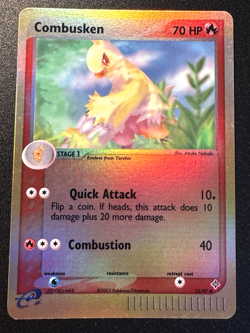 Combusken 25/97 EX Dragon Pokemon Card Reverse Holo Foil Rare LP - Image 1