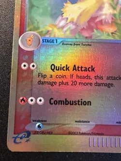 Combusken 25/97 EX Dragon Pokemon Card Reverse Holo Foil Rare LP - Image 5