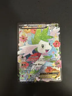 Shaymin EX Full Art Ultra Rare 106/108 Roaring Skies Holo Pokemon TCG Card - Image 1