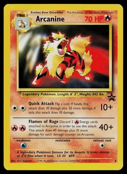 Pokemon Card - Arcanine WOTC Black Star Promo 6 - Image 1