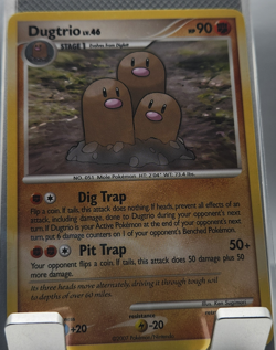 Dugtrio 24/132 Rare 2007 Secret Wonders Pokemon Card RETIRED - Image 1