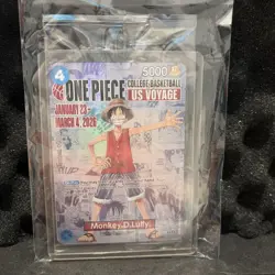 Bandai One Piece Card Game College Basketball US Voyage Pack Monkey.D.Luffy - Image 1