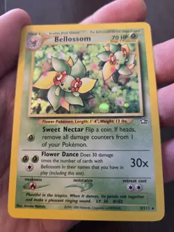 Bellossom 3/111 Neo Genesis Holo Card Unlimited Edition 2000 LP/MP - Image 2