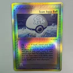 Team Aqua Ball 75/95 Ex Team Magma vs. Team Aqua Reverse Holo Pokemon Card NM - Image 1