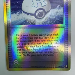 Team Aqua Ball 75/95 Ex Team Magma vs. Team Aqua Reverse Holo Pokemon Card NM - Image 3