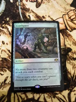 NM+ FOIL MTG Crawlspace Dominaria Remastered #217 Magic Card - Image 1