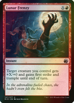 MTG Lunar Frenzy Foil ** Innistrad: Midnight Hunt ** English (NM) - Image 1