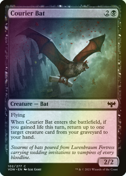 MTG Courier Bat Foil ** Innistrad: Crimson Vow ** English (NM) - Image 1