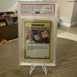 Pokemon TCG 'Here Comes Team Rocket!' 1st Edition Holo Card 15/82 PSA 10 - Image 1