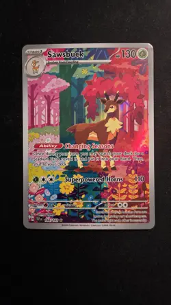 Sawsbuck 166/162 Temporal Forces IR Pokemon Card SEE PHOTOS - Image 1