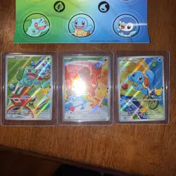 Pokemon 2026 First Partner Illustration Collection Series 1 Promo Kanto Starters - Image 2