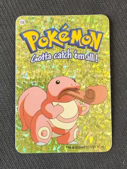 Pokemon Nintendo 2000 Vending Prism Holo Vintage Sticker #108 Lickitung - Image 1