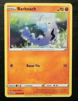 2020 Pokemon Sword & Shield Rebel Clash 099/192 COMMON Barboach MINT - Image 1