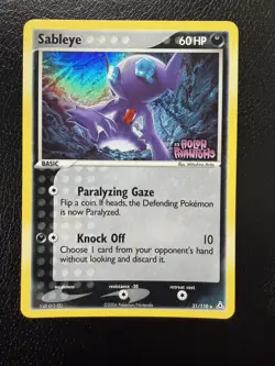 Pokemon Sableye 31/110 Reverse Holo EX Holon Phantoms Stamped LP/MP - Image 1