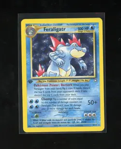 1ST EDITION 2000 Neo Genesis Feraligatr 4/111 Holo Foil Rare Pokemon WOTC - Image 1