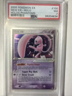 Pokemon PSA 7 Mew ex 100/110 Holon Phantoms Holo - Image 1