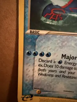 Pokemon Kyogre ex 001 Nintendo Promo Basic 120 HP Non Holo English - Image 4