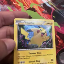 Pokemon Pikachu XY89 XY Promo Holo 60 HP Basic Thunder Wave Electric Ring DMG - Image 1