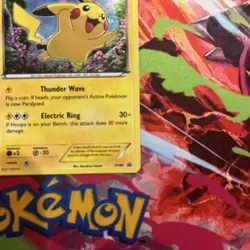 Pokemon Pikachu XY89 XY Promo Holo 60 HP Basic Thunder Wave Electric Ring DMG - Image 4